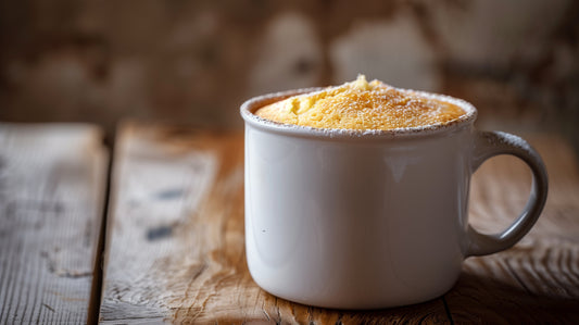 🍑 Maple Peach Protein Mug Cake (Ready in 90 Seconds!)