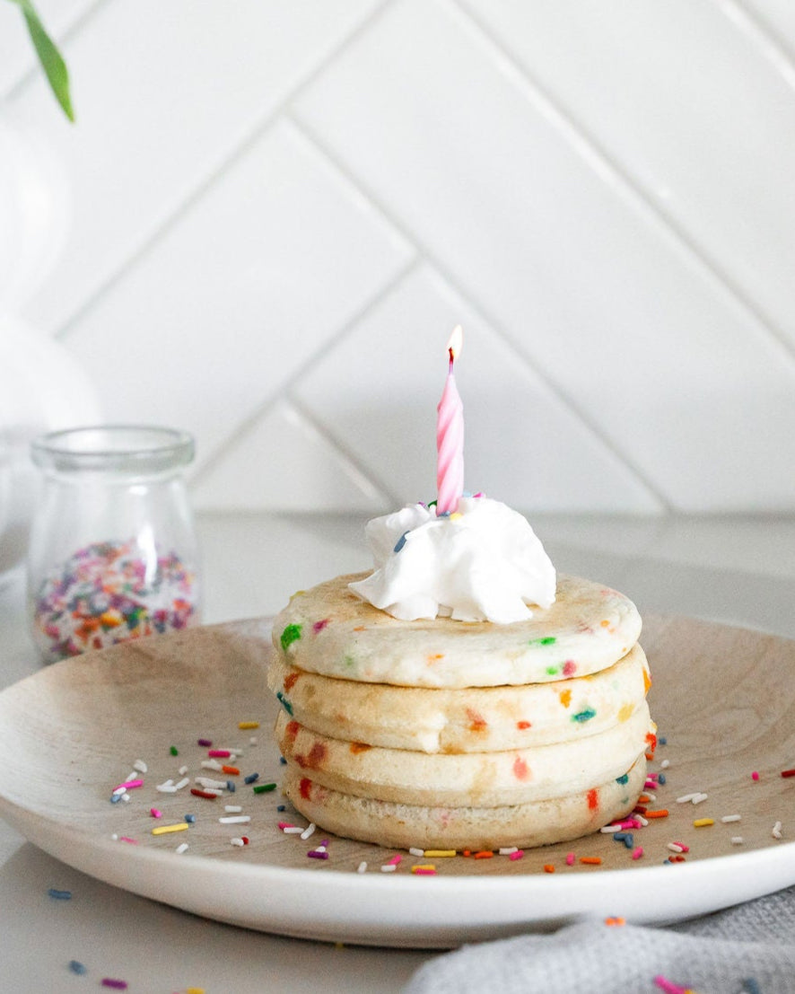 Birthday cake pancake
