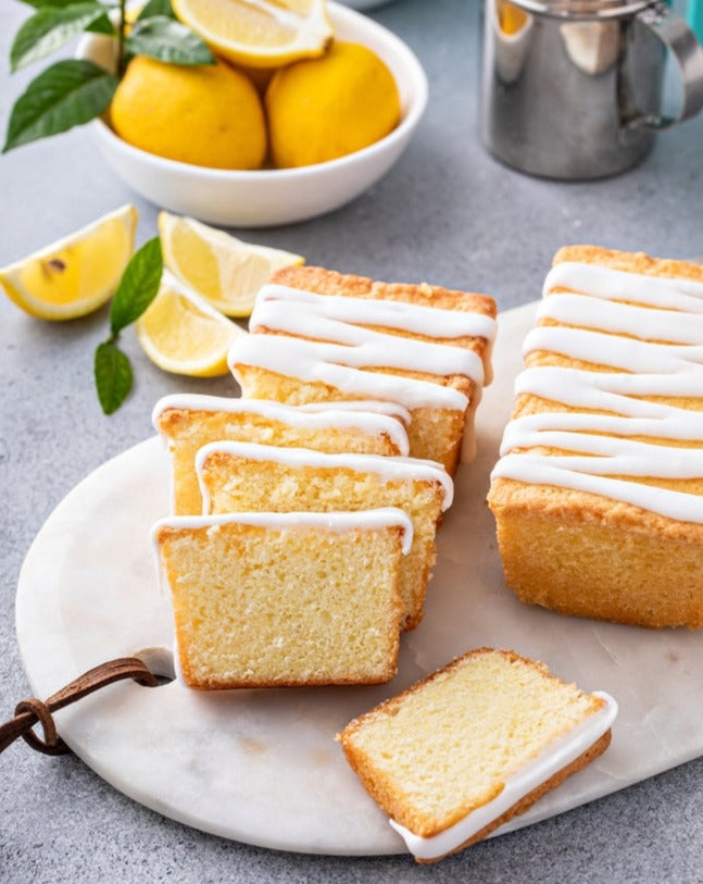 Protein icing on lemon loaf