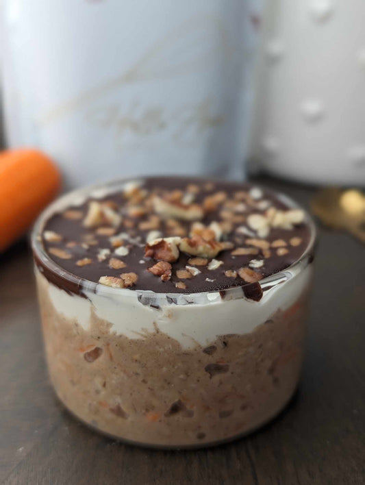 Carrot Cake Protein Overnight Oats