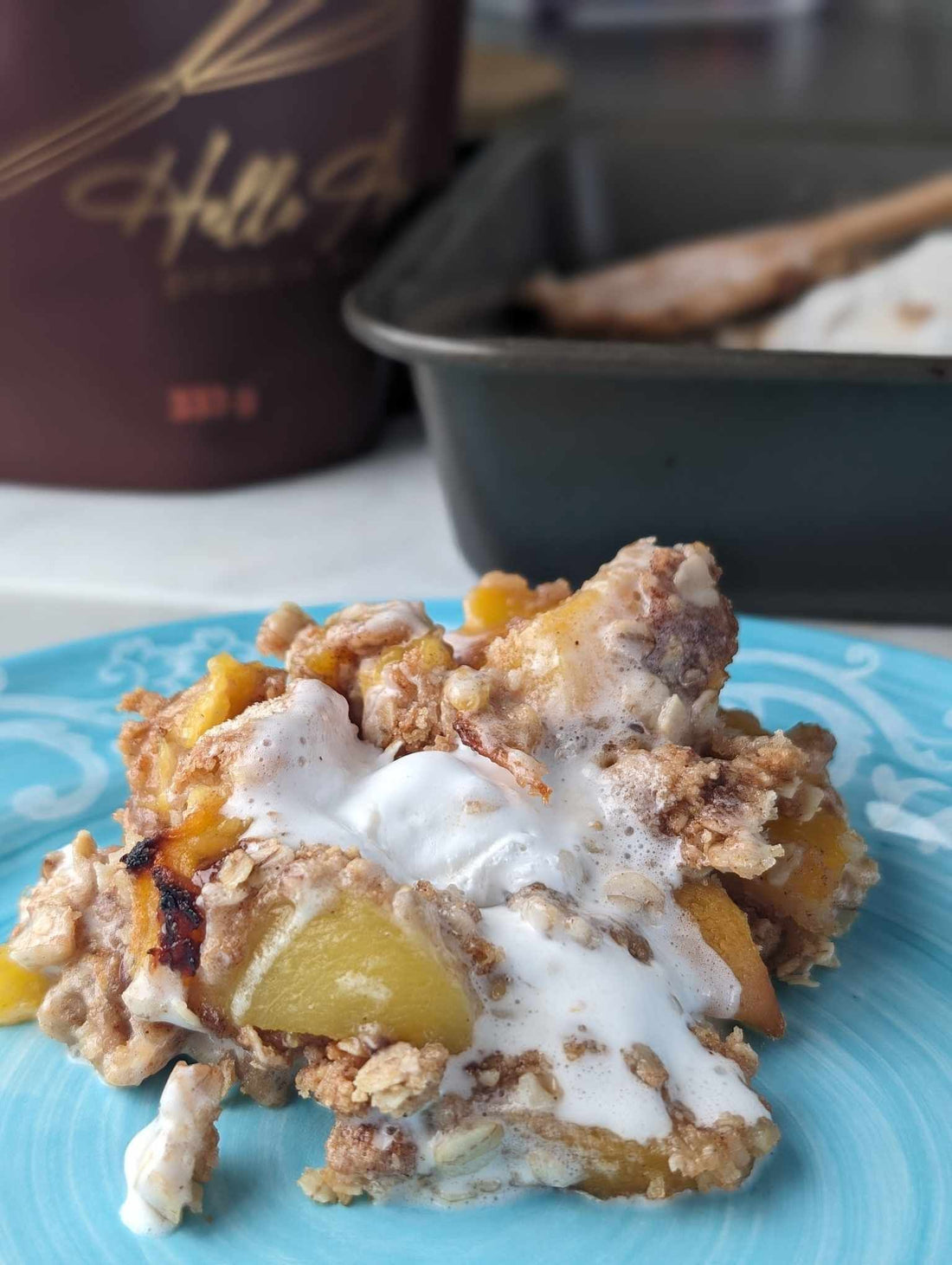 Peach Snickerdoodle Protein Crisp