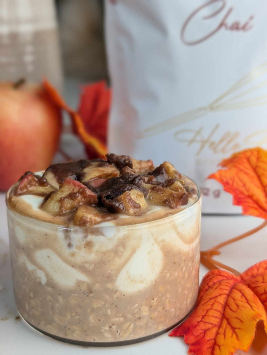 Apple Cheesecake Chai Overnight Oats