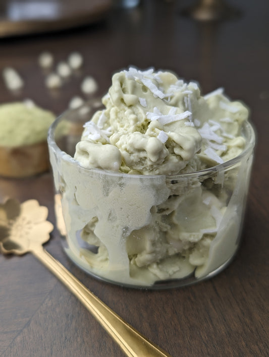 Coconut White Chocolate Matcha Ice Cream