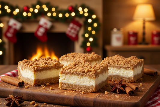 🎄 Snickerdoodle Cheesecake Bars