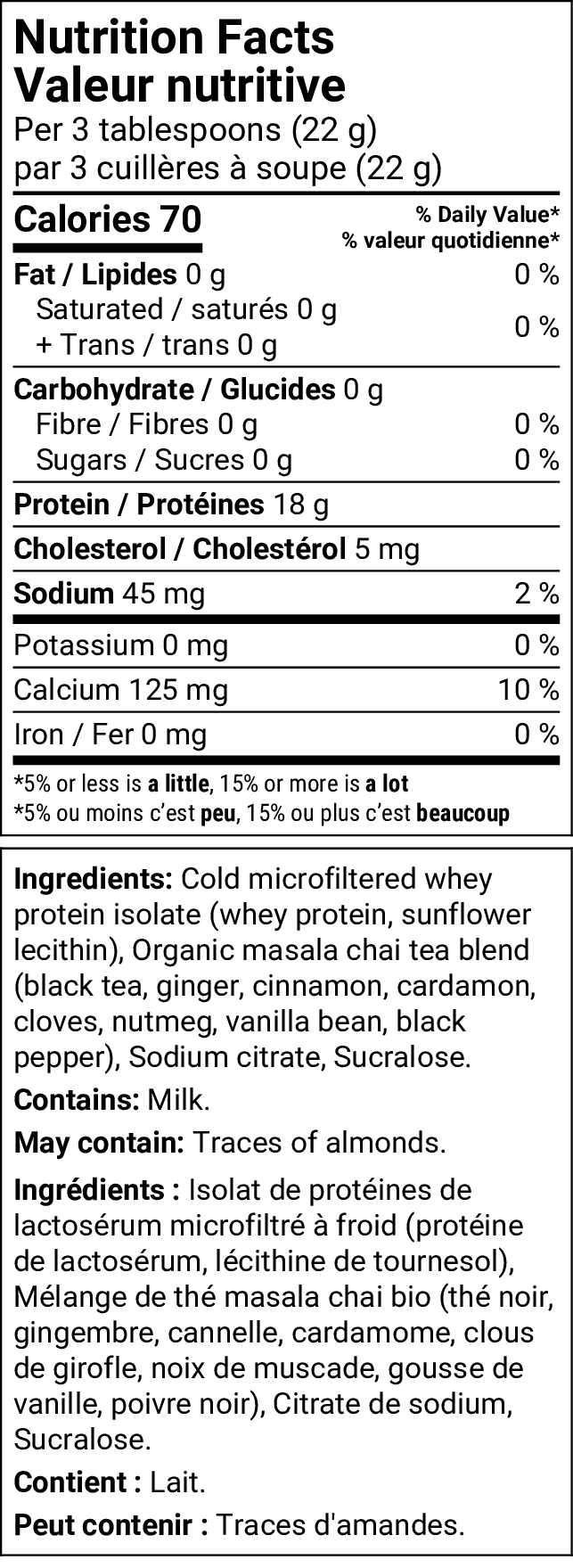 Chai Tea Protein Latte Mix