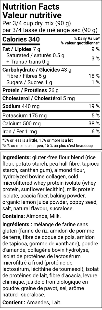 Lemon Poppy Seed Protein Pancake/Waffle Mix
