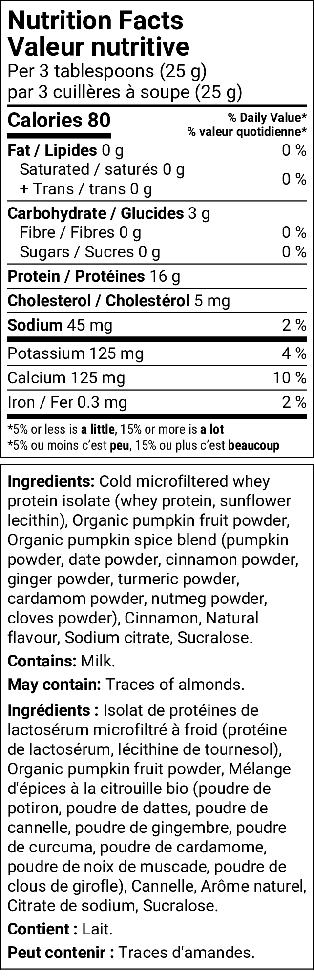 Pumpkin Spice Protein Latte Mix
