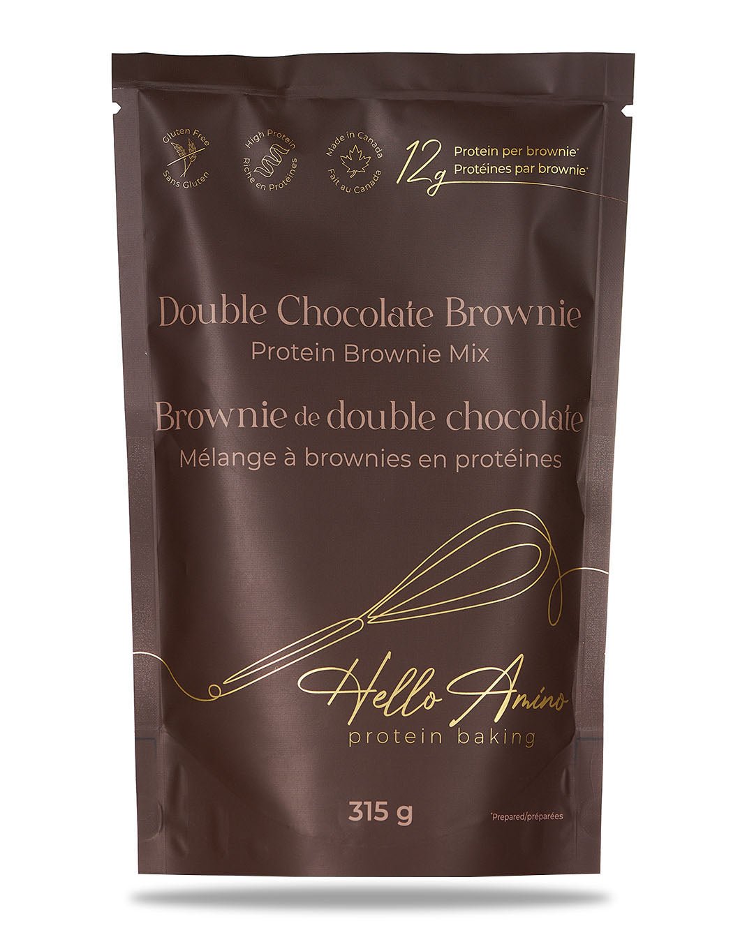 DOUBLE CHOCOLATE PROTEIN BROWNIE BAKING MIX - HelloAmino